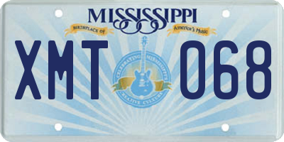 MS license plate XMT068