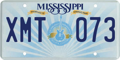 MS license plate XMT073