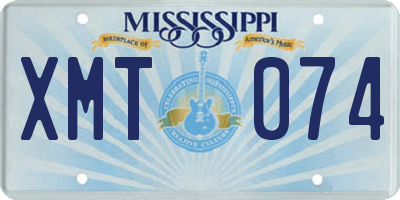 MS license plate XMT074