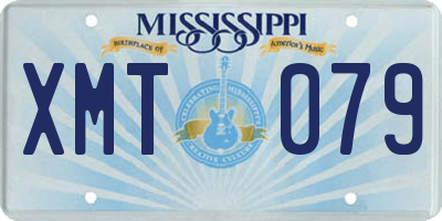 MS license plate XMT079