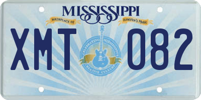 MS license plate XMT082