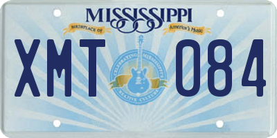 MS license plate XMT084