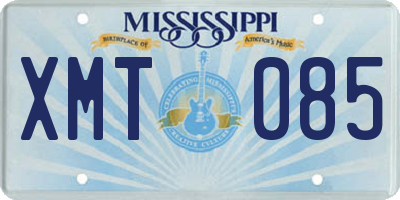 MS license plate XMT085
