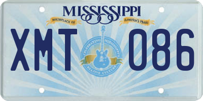 MS license plate XMT086