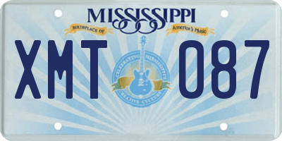MS license plate XMT087