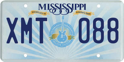 MS license plate XMT088
