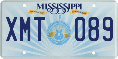MS license plate XMT089