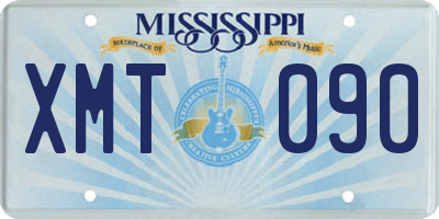 MS license plate XMT090