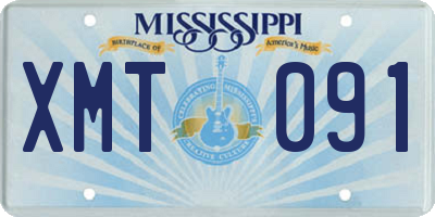 MS license plate XMT091