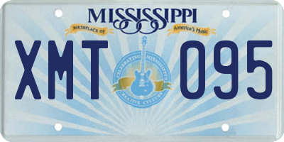 MS license plate XMT095