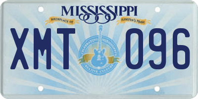 MS license plate XMT096