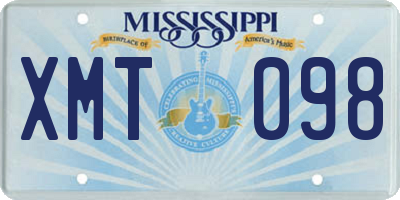 MS license plate XMT098