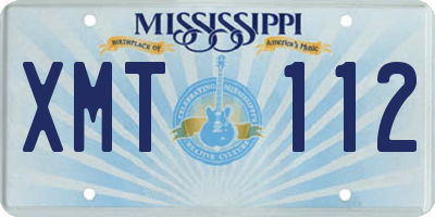 MS license plate XMT112