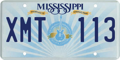 MS license plate XMT113