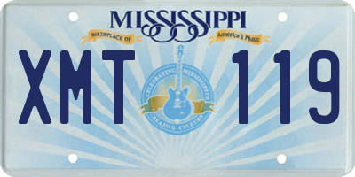MS license plate XMT119