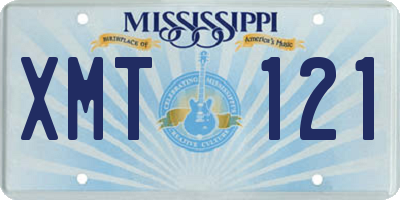 MS license plate XMT121