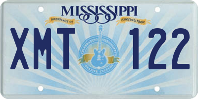 MS license plate XMT122
