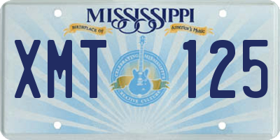 MS license plate XMT125