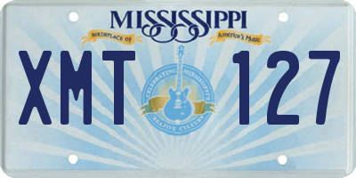 MS license plate XMT127