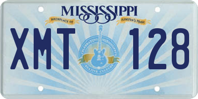 MS license plate XMT128