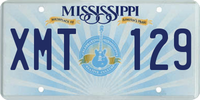 MS license plate XMT129