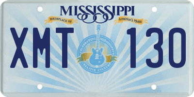 MS license plate XMT130