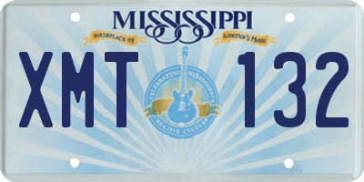 MS license plate XMT132