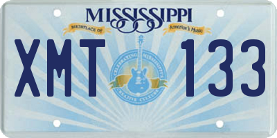 MS license plate XMT133