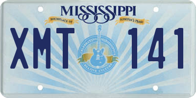 MS license plate XMT141
