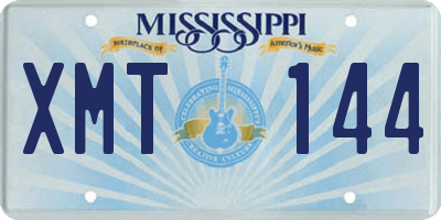 MS license plate XMT144