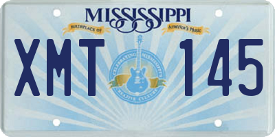 MS license plate XMT145