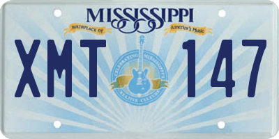 MS license plate XMT147