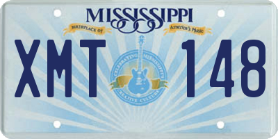 MS license plate XMT148