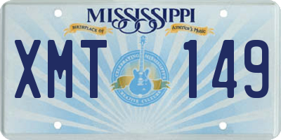 MS license plate XMT149