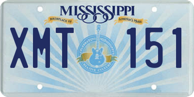 MS license plate XMT151