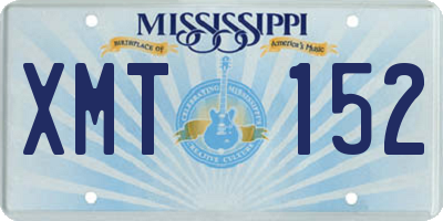 MS license plate XMT152