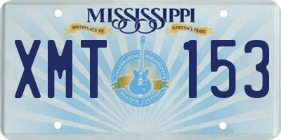 MS license plate XMT153