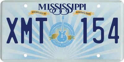 MS license plate XMT154