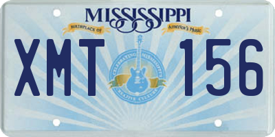 MS license plate XMT156