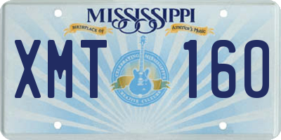 MS license plate XMT160