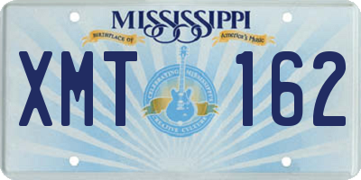 MS license plate XMT162
