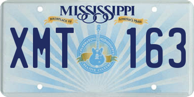 MS license plate XMT163