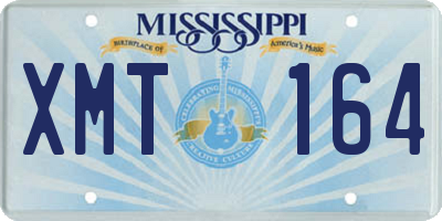 MS license plate XMT164