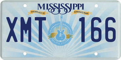 MS license plate XMT166