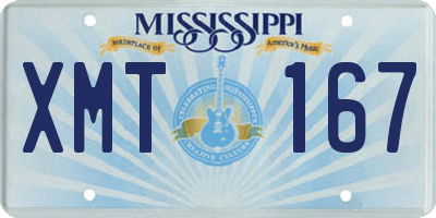 MS license plate XMT167