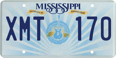 MS license plate XMT170