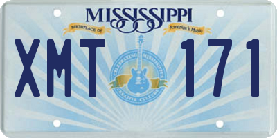 MS license plate XMT171