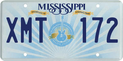 MS license plate XMT172
