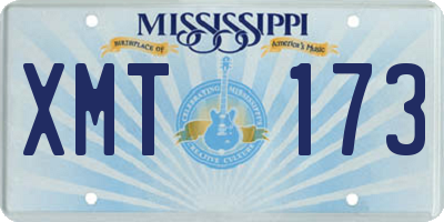 MS license plate XMT173