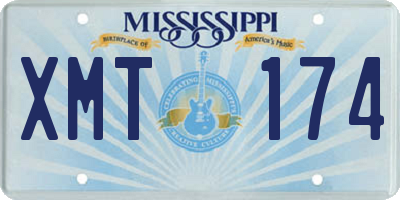 MS license plate XMT174